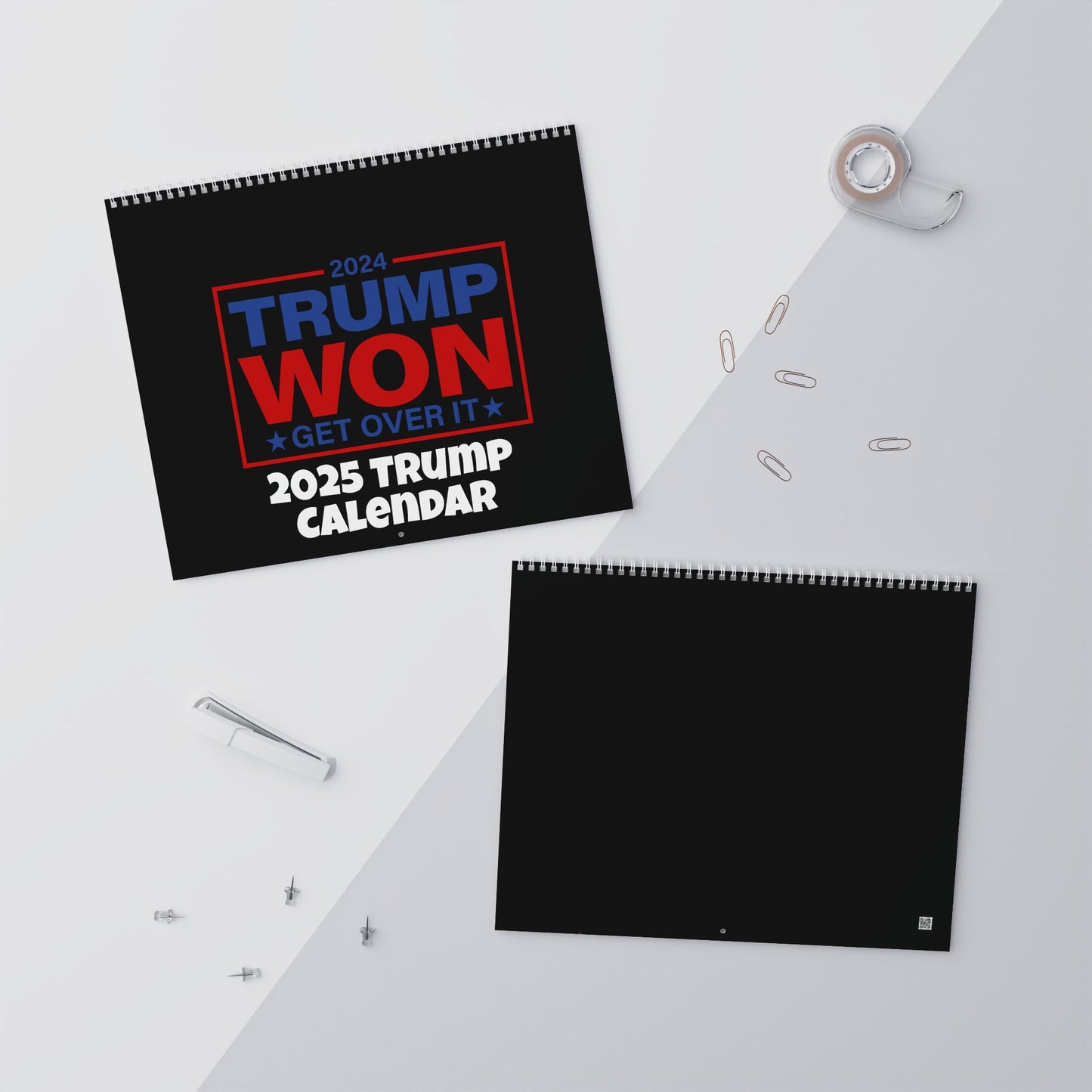 2025 Wall Calendar - TRUMP WON 2024 - Spiral Binding - Two Sizes - Matte Paper