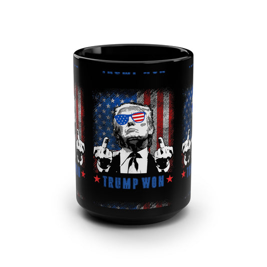 Black Mug 15oz Trump Won 24