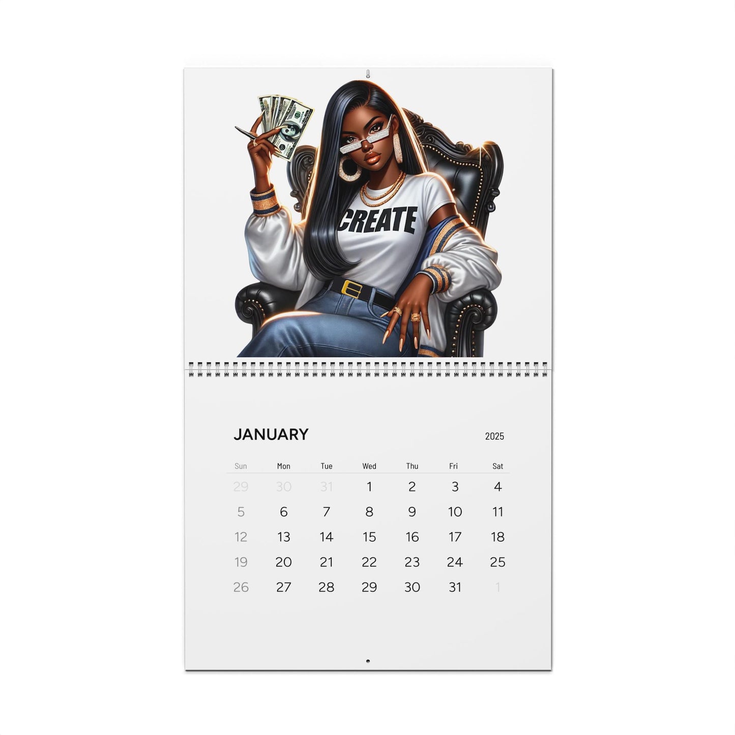 2025 Wall Calendar Money Queen – Mark Your Year in Style!