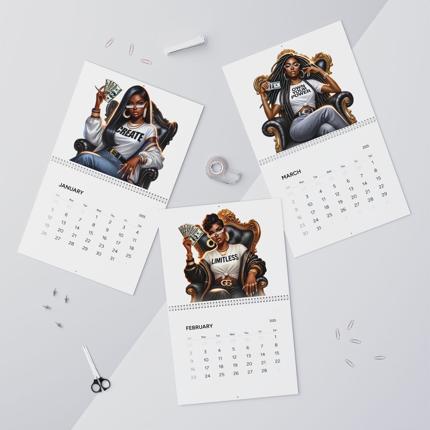 2025 Wall Calendar Money Queen – Mark Your Year in Style!